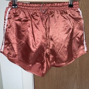 Satin pink shorts